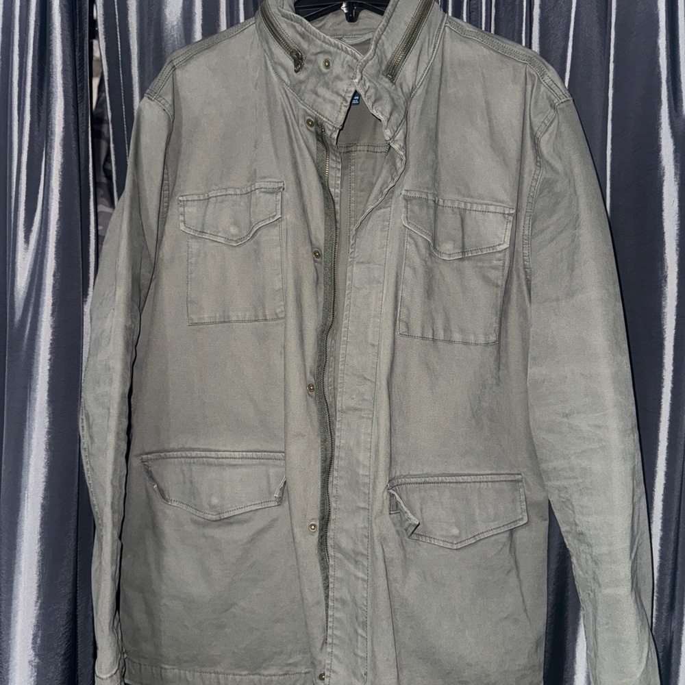 George Men's Military Field Jacket in Gray